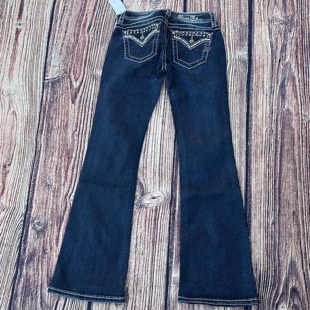 Miss Me Girls Blue Bootcut Jeans - Picture 11 of 12